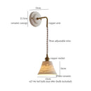 Vintage ceramic and brass wall sconce – bedroom adjustable led light