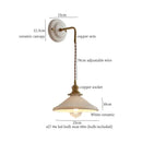 Vintage ceramic and brass wall sconce – bedroom adjustable led light