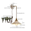Vintage ceramic and brass wall sconce – bedroom adjustable led light