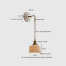 Vintage ceramic and brass wall sconce – bedroom adjustable led light