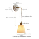 Vintage ceramic and brass wall sconce – bedroom adjustable led light