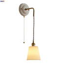Vintage ceramic and brass wall sconce – bedroom adjustable led light