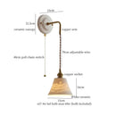 Vintage ceramic and brass wall sconce – bedroom adjustable led light