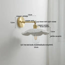 Vintage ceramic copper led wall light for bedroom with ruffled shade