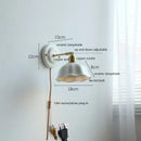 Vintage ceramic wall lamp with fluted glass shade for bedroom