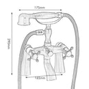 DecorBites™ Black Bathtub Faucet with Hand Shower Dual Handles Oil Rubbed Bronze