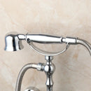 Vintage chrome brass bathroom faucet set with hand shower