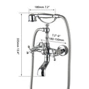 Vintage chrome brass bathroom faucet set with hand shower