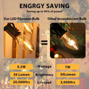 Vintage clear glass dimmable led night light bulbs bedroom warm white