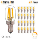 Vintage clear glass led tubular bulb kitchen e12 e14 dimmable light