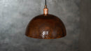 Vintage Copper Pendant Light, Oxidized Dome Ceiling Light, Kitchen Island Hanging Light Fixture