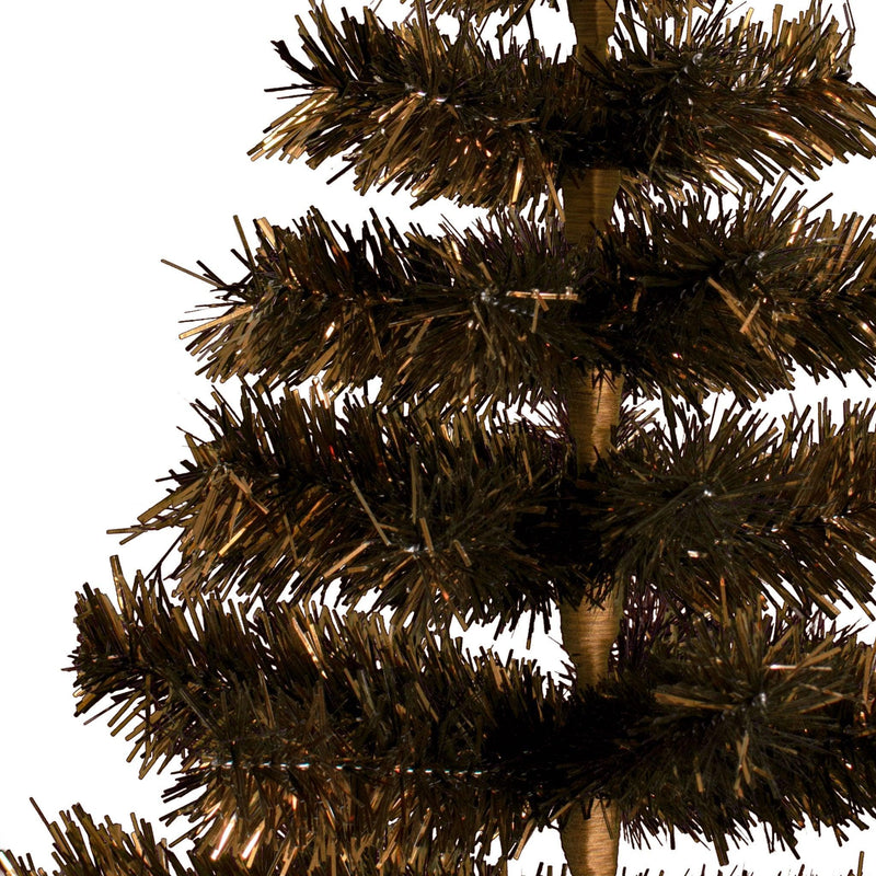 Vintage Copper Tinsel Christmas Tree