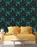 Vintage Dark Leaves Wallpaper