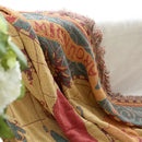 DecorBites™ Bohemian Cotton Plaid Sofa Blanket - Anti-Slip Knitted Decorative Home Cover