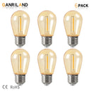 Vintage edison decorbites amber plastic bulbs 6-pack patio string light