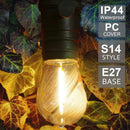 Vintage edison decorbites amber plastic bulbs 6-pack patio string light