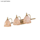 Vintage floral amber glass wall sconce bedroom gold sconce pair