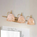 Vintage floral amber glass wall sconce bedroom gold sconce pair