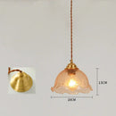 Vintage floral cracked glass pendant light living room set