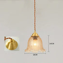 Vintage floral cracked glass pendant light living room set