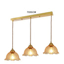 Vintage floral cracked glass pendant light living room set
