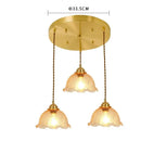 Vintage floral cracked glass pendant light living room set