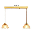 Vintage floral cracked glass pendant light living room set