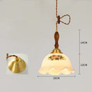 Vintage floral cracked glass pendant light living room set
