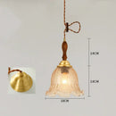Vintage floral cracked glass pendant light living room set