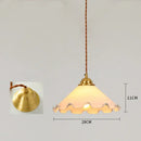 Vintage floral cracked glass pendant light living room set