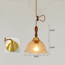 Vintage floral cracked glass pendant light living room set