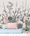 Vintage Floral Mix Wallpaper Mural