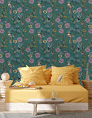 Voguish Vintage Flowers and Birds Wallpaper Smart