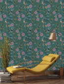 Voguish Vintage Flowers and Birds Wallpaper Smart