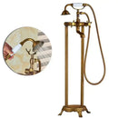 Vintage gold bath mixer tap with handshower bathroom faucet