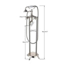 Vintage gold dual handle clawfoot bathtub shower faucet bathroom mixer