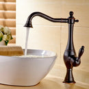 Vintage gold single handle basin faucet bathroom mixer tap