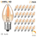 Vintage gold tint glass led candelabra bulb 25 pack dining room dimmable