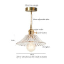 Vintage green brass glass led pendant light for kitchen