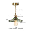 Vintage green brass glass led pendant light for kitchen