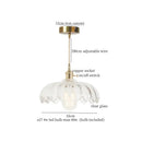 Vintage green brass glass led pendant light for kitchen