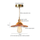 Vintage green brass glass led pendant light for kitchen
