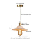 Vintage green brass glass led pendant light for kitchen