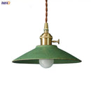 Vintage green ceramic led pendant lamp for dining room