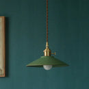 Vintage green ceramic led pendant lamp for dining room