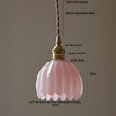 Vintage green glass led pendant light kitchen brass fixture