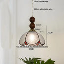 DecorBites™ Blue Glass LED Pendant Light: Modern Nordic Tiffany Hanging Lamp for Bedroom & Dining Room