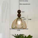 DecorBites™ Blue Glass LED Pendant Light: Modern Nordic Tiffany Hanging Lamp for Bedroom & Dining Room