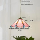 DecorBites™ Blue Glass LED Pendant Light: Modern Nordic Tiffany Hanging Lamp for Bedroom & Dining Room