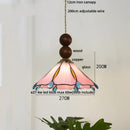 DecorBites™ Blue Glass LED Pendant Light: Modern Nordic Tiffany Hanging Lamp for Bedroom & Dining Room